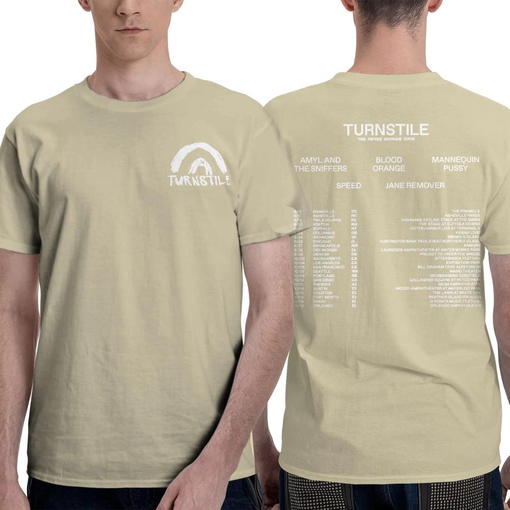 Summer Turnstile Never Enough Album 2026 Bedruckte T-Shirts Accessoires Herren Damen Baumwolle Lustige T-Shirts Übergroße Kurzarm Tops