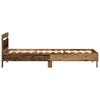 LED Bed Frame with Reclaimed Wood Look 75 x 190 cm Engineered Wood