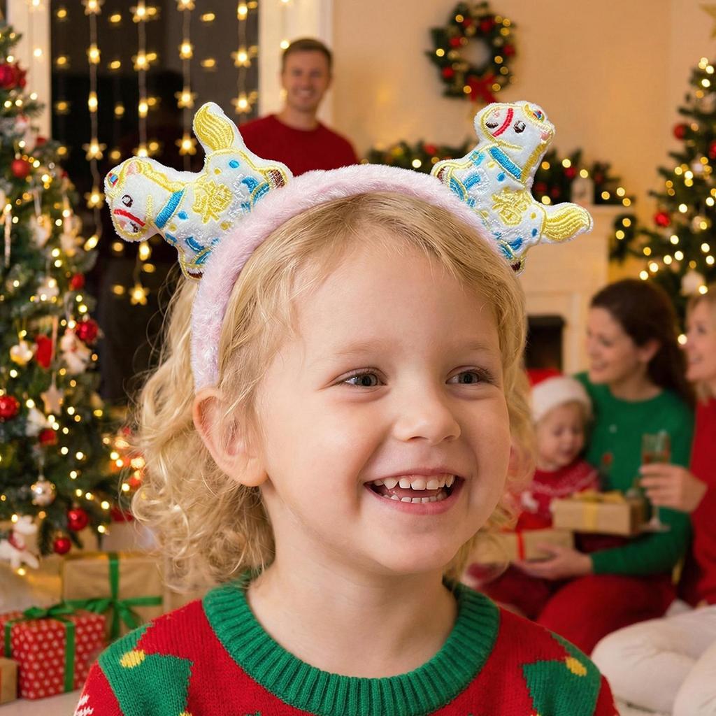 Lunar New Year Headband Lunar New Year Horse Headwear Photo Booth Costume Headband For Boys Girls Students Festival Attendees