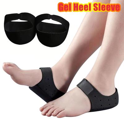 Neopren Silikon Gel Fersenschutz Ärmel Verstellbarer Klettverschluss Stoßdämpfende Ferseneinlage Achillessehnen-Stützbandage