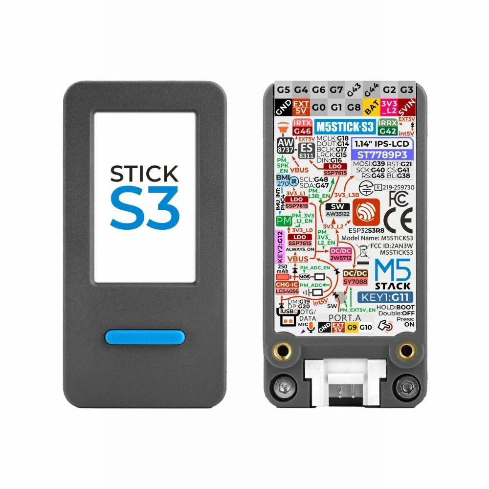 M5Stack StickS3 StickC PLUS2 Uppgraderad Version ESP32-S3 8MB Programmerbar Styrenhet BT WiFi för IoT-projektutveckling I lager