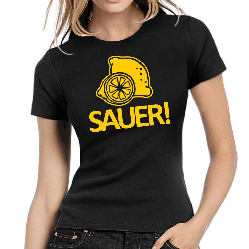Sour Lemon Lemon Sayings Comedy Fun Funny Lady Ladies Girlie T-Shirt