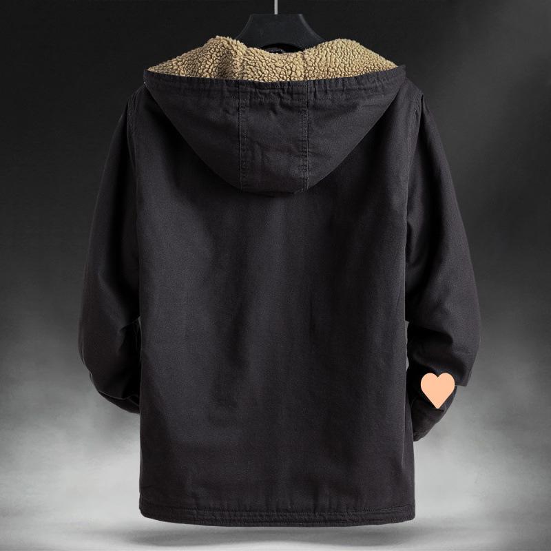 Lamb Wool Cotton Coat for Men In Winter Thickened with Wool Loose and Oversized Casual Clothes Trendy Deck Clothes Warm Jacket