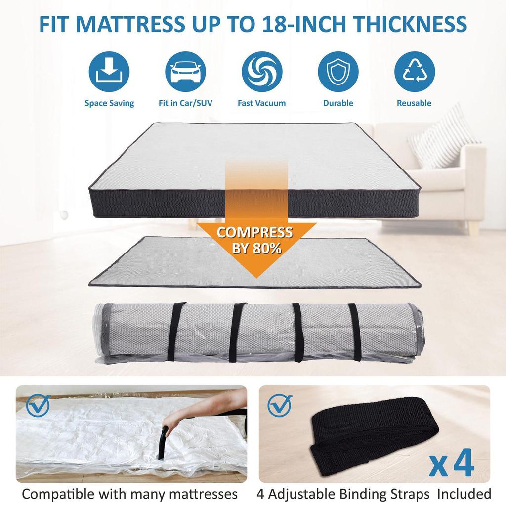 Extra Large Latex Mattress Vacuum Compression Bag for Bedding Storage and Moving