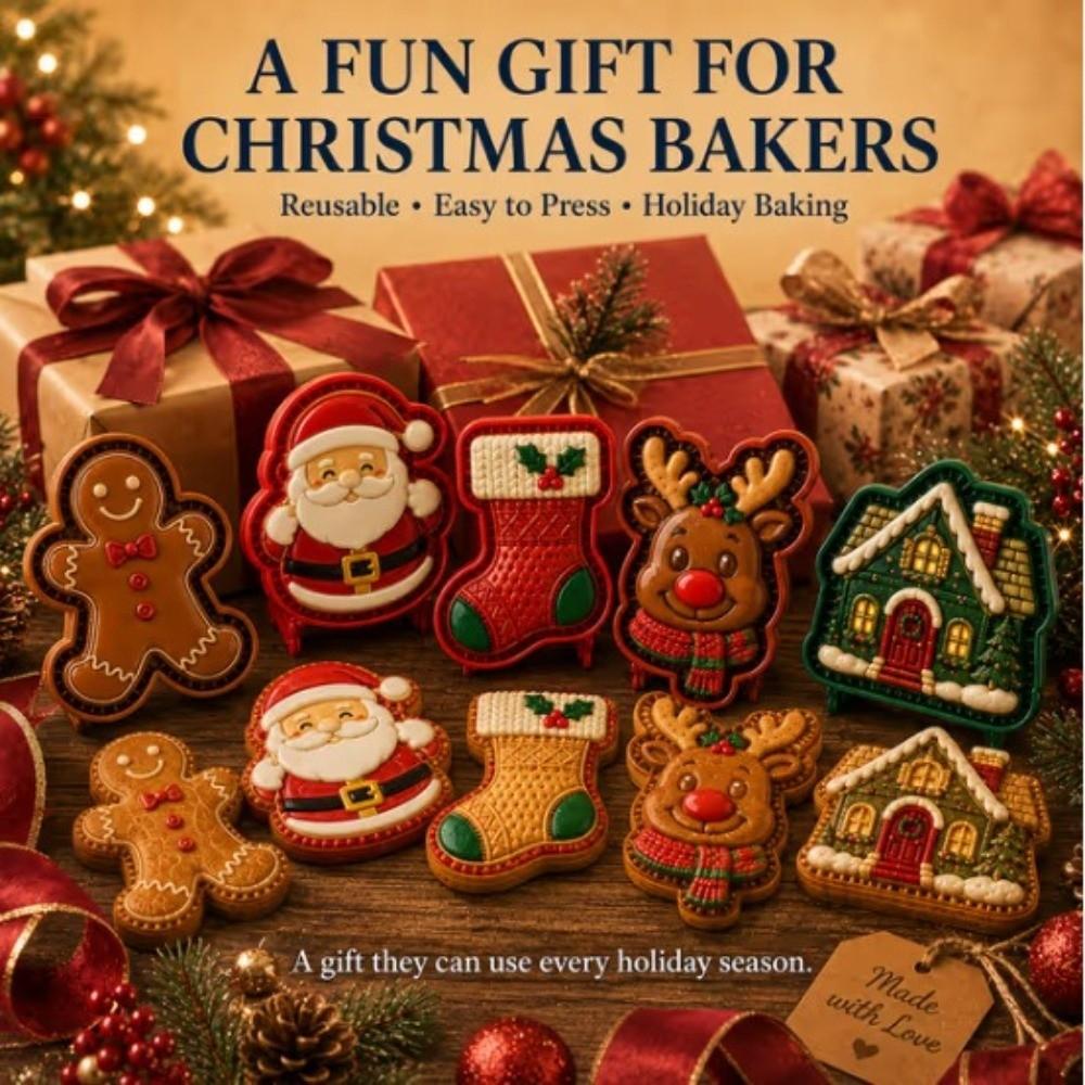 Sled Bell Penguin Pie Mold Collection Red DIY Cake Molds Holiday Cookie Molds Christmas Party