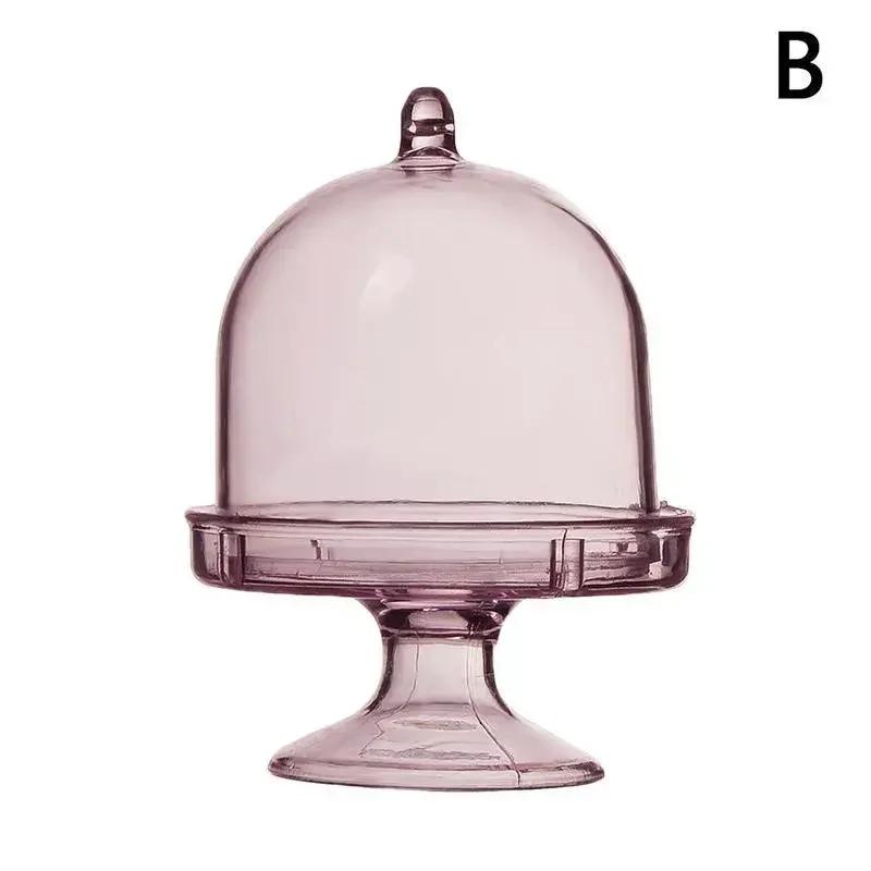 Transparente Plastik-Bonbonbox Mini Rund DIY Aufbewahrung Bonbonbox Kuchen Snackbox Geburtstagsgeschenk Dekorationsbox für Kinder