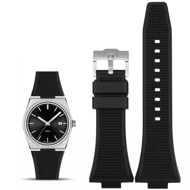 For Tissot PRX rubber strap T137 band Super Player 40mm men's bracelet watch strap T137407 T137410A replace wrist strap 27x12mm