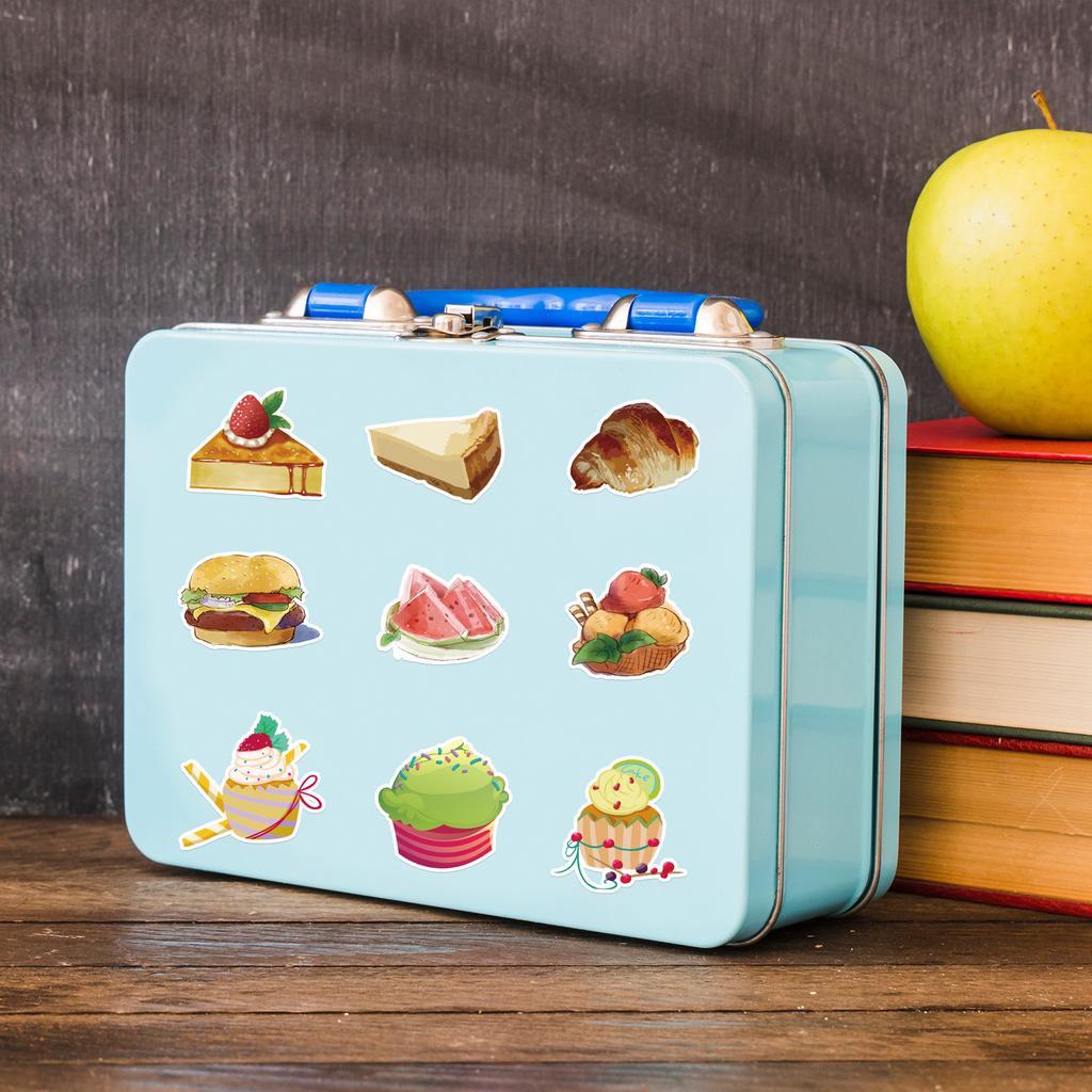 100 Casual Snacks Graffiti Stickers Skateboard Suitcase Refrigerator Decoration Stickers Waterproof Creative Children's Stickers