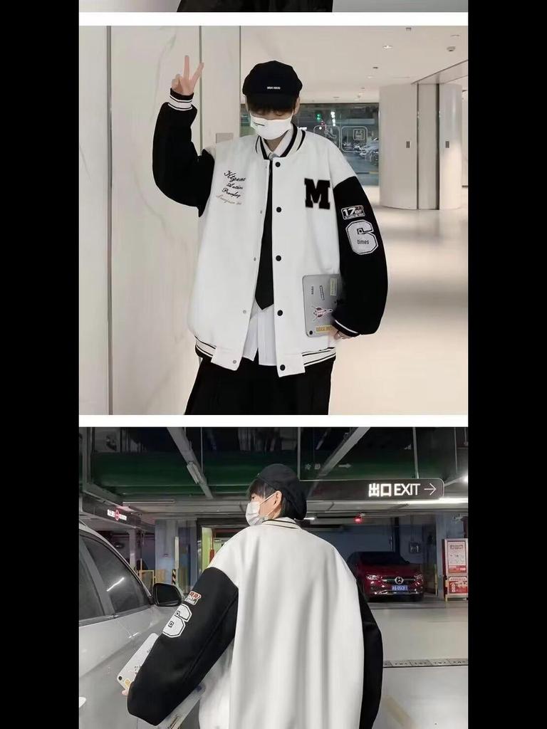 Men's Trendy Printed Baseball Jacket - Spring/Autumn High Street Casual Fashion