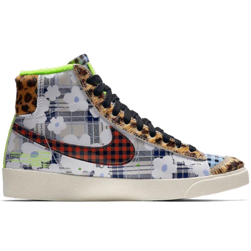 Nike Blazer Mid Gel Wid Print - Flower Flannel Sneakers Skateboard Shoes CJ4239-981