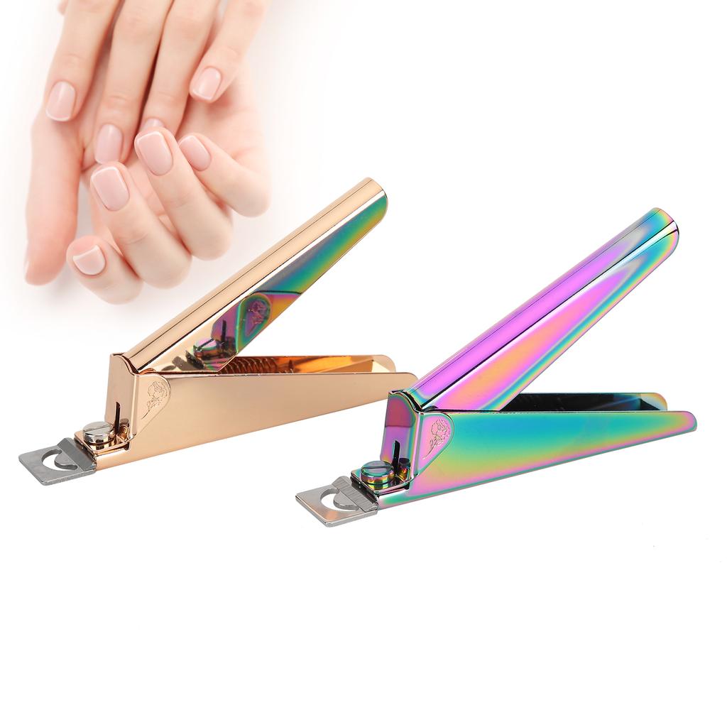False Nail Tip Clipper Stainless Steel UShaped Acrylic Nail Art Scissors Manicure Tool