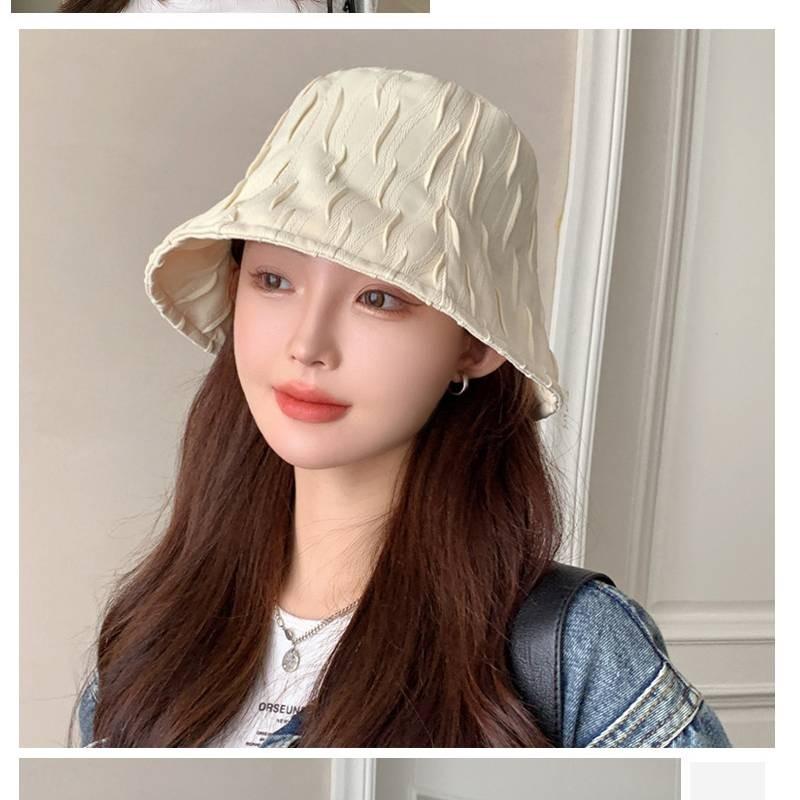Cotton Pleated Bucket Hat For Fall Winter Fashion Women