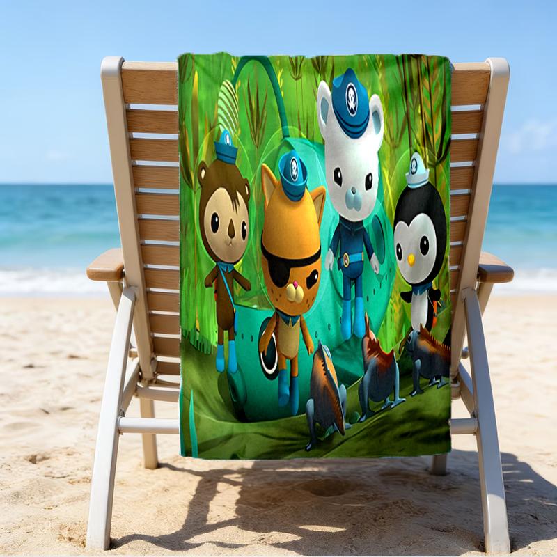 proof beach towel with a The Octonauts1 pattern - soft,absorbent,quick-drying,machine washable - perfect for swimming,camping,bathing