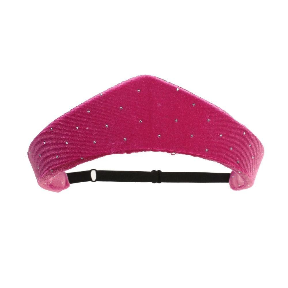 Baroque Rhinestone Velvet Crown Headband Triangle Elastic Hair Hoop Vintage Hair Accessories Women