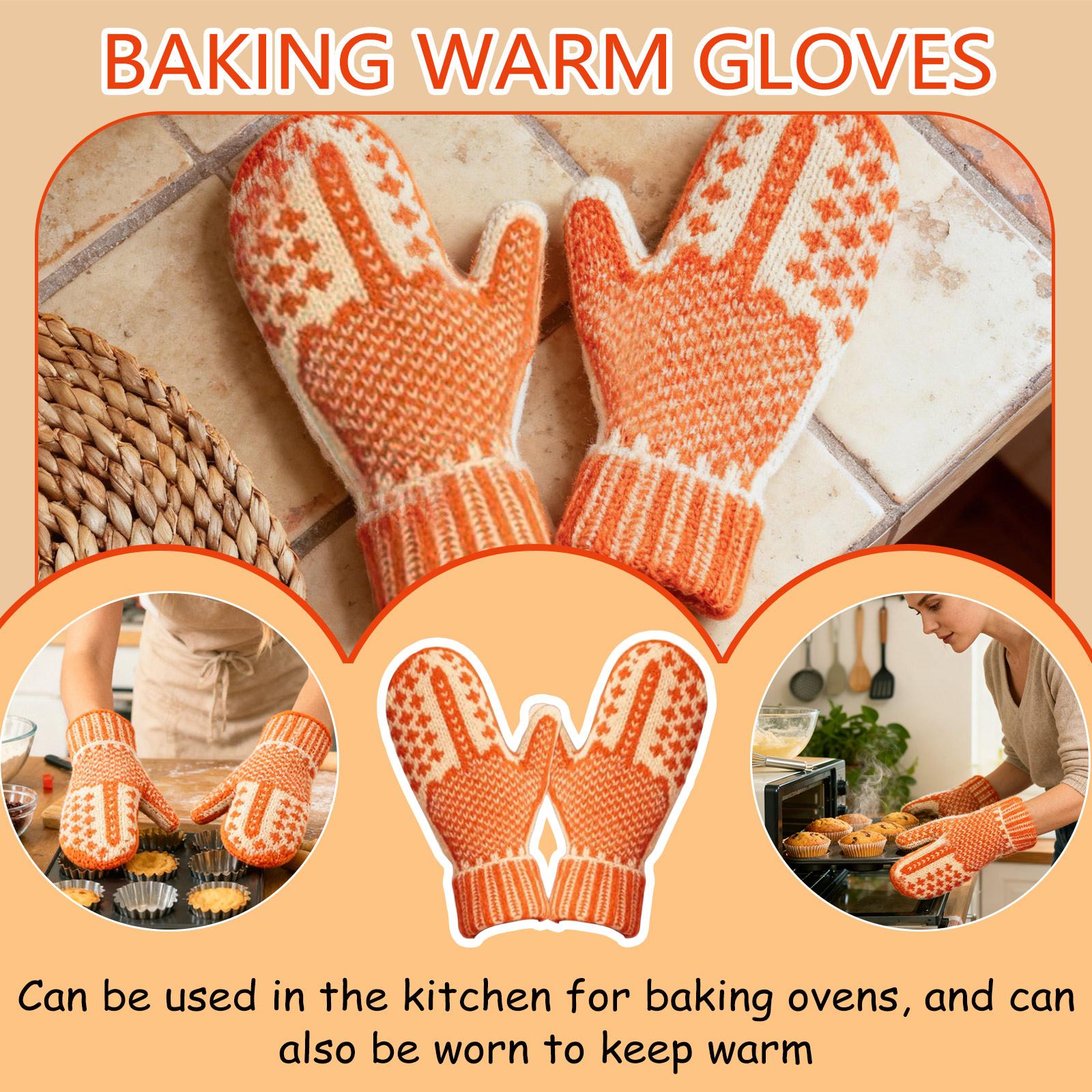 

Comfortable Knitted Gloves, Hand-knitted, Warm Winter Gloves For Women. One Size