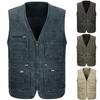 Men Multi Pockets Waistcoat Vest Outdoor Travel Fishing Photography Gilet Jacket