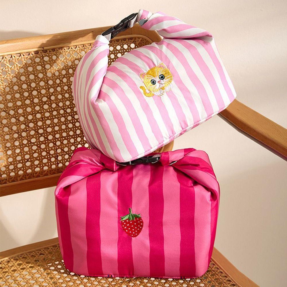 Insulated Thermal Cooler Box Cat Print Food Container Bag Fashion Thermal Lunch Pouch  Travel