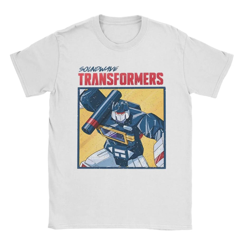 Tricou Transformers Decepticons Soundwave pentru Bărbați Robot Vintage Bumbac Tricou Gât Rotund Mânecă Scurtă Tricou Haine Cadou