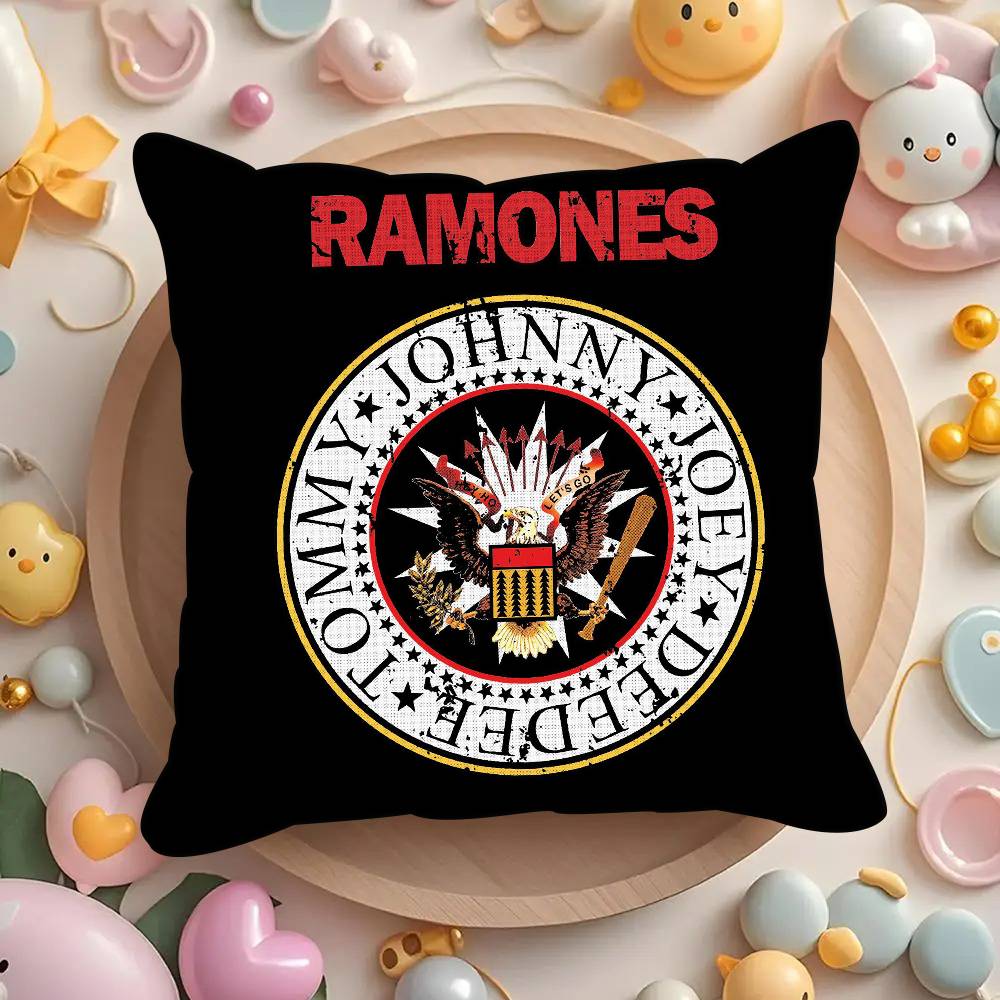 Rock R-Ramones Группа Наволочки чехлы для подушек гостиные диваны домашний декор подарки 12x12Inch