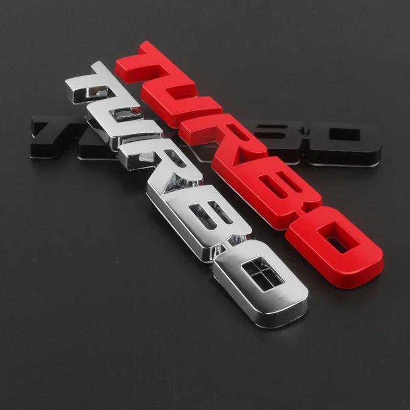 Turbo Car Sticker 3D Badge Car Modification Accessories Rear Marked Side Marking Decorative Car-Sticker Metal Tailbox Sticker