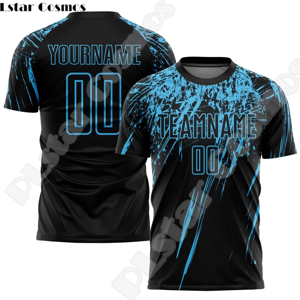 Nowa Moda Koszulka Piłkarska z Niestandardowym Imieniem Drużyny Logo Zawodnika Streetwear Drop Shipping Druk 3D Letnie Koszulki Casual Harajuku X6