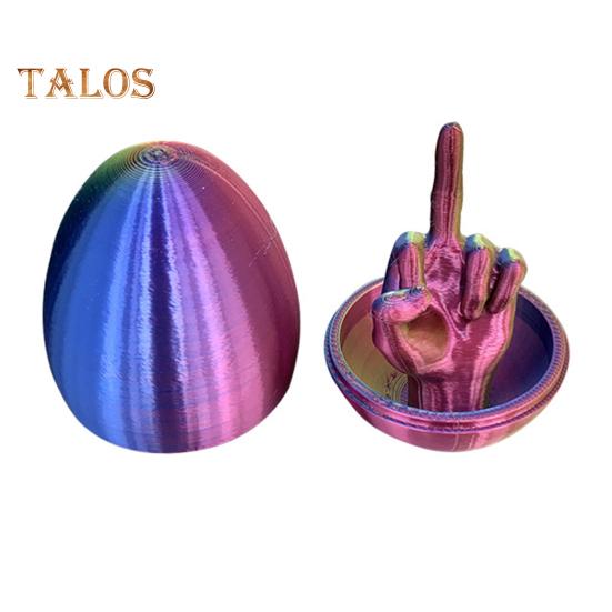 Easter Egg Middle Finger Prank Gift for Men Women 3D Printed Rude Egg Gag Hilarious Surprise Gift Unique Adult Joke Toy