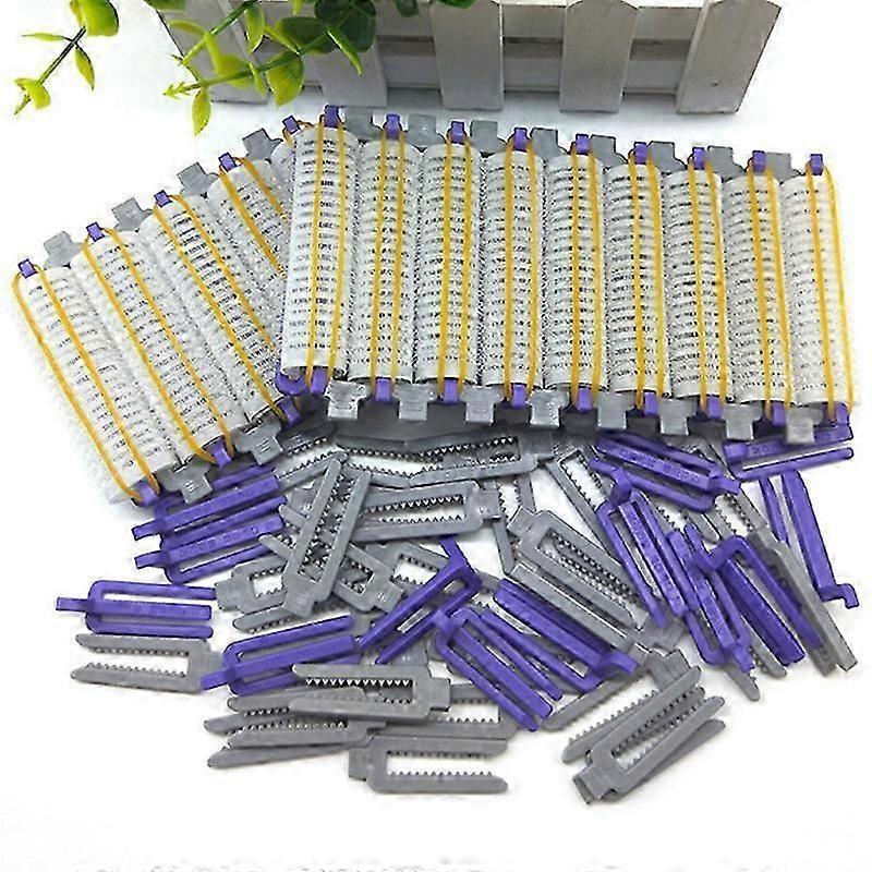 Small Size 24Pcs/Set Salon Nylon Hook & Loop Hair Rollers Set Hair Root Perm Rods Bars Curlers with Clips & Rubber Bands