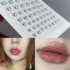 Metallic Fake Piercing Stickers,Self-Adhesive Face Jewels,Non-Pierced Nose Lip Eyebrow Studs for Makeup,Party,Rave,Cosplay