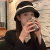 Princess Cloche Hat Handmade Woolen Hat Elegant Sun Hat Surprise Gift for Girlfriend for Vacations French Style