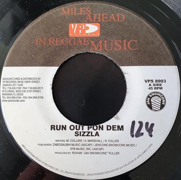 

7inch Record SIZZLA / TAMONE - Run Out Pon Dem / Touch The Sky VPS8993 VP Records 2005 US Reggae, Ska & Dub Used