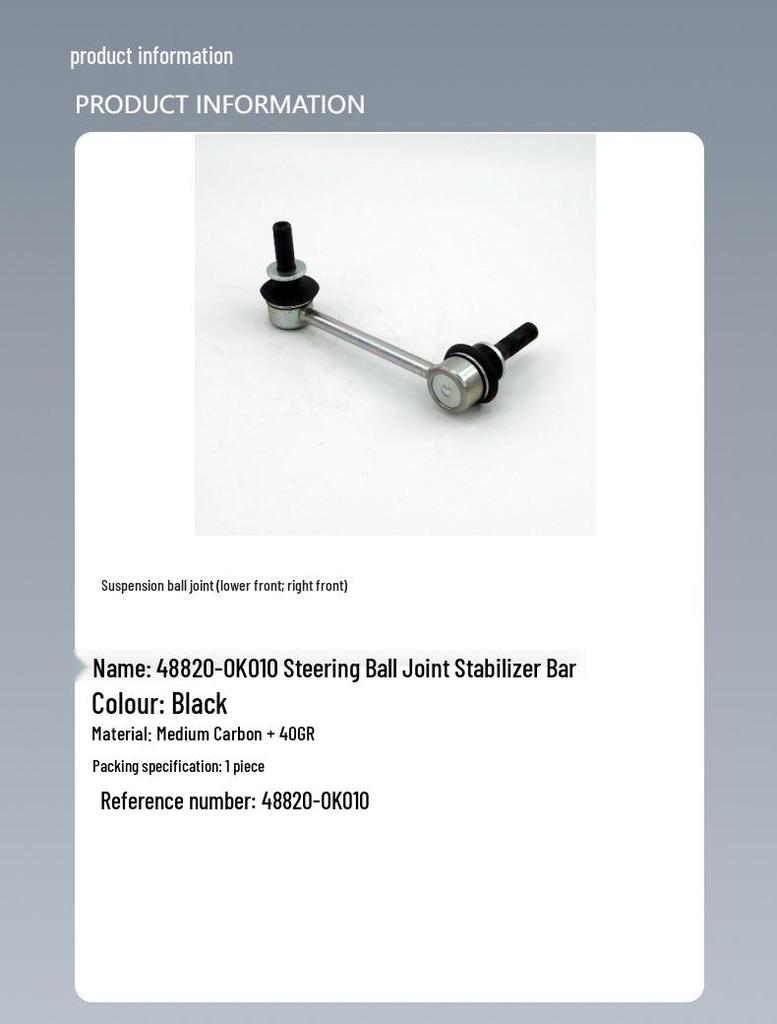 Toyota Vigo Stabilizer Bar 48820-OK010-Compatible