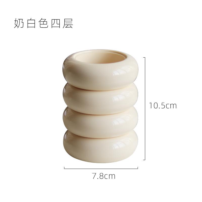 Nordic Ins-Style Melamine Round Desktop Storage Box Desktop Pen Holder Thickened Office Stationery Pen Holder
