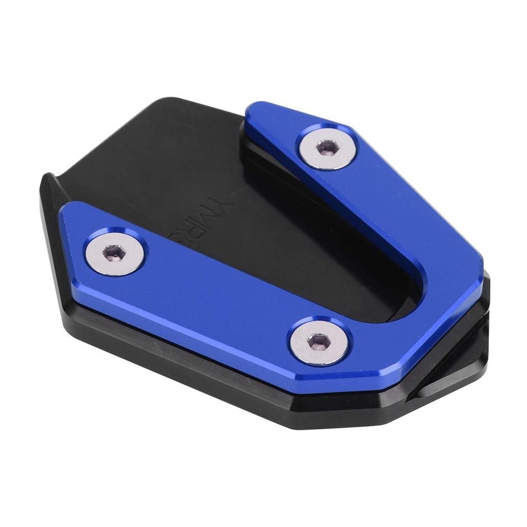Side Stand Pad, Motorcycle Kickstand Pad, Extension Pad Support Plate Fits YMH YZF R25/YZF R3/MT‑25/MT‑03 14-19 (Blue)