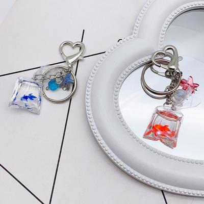 Cartoon Pet Fish Keychain Hanging Ornament Backpack Handbag Charm for Women