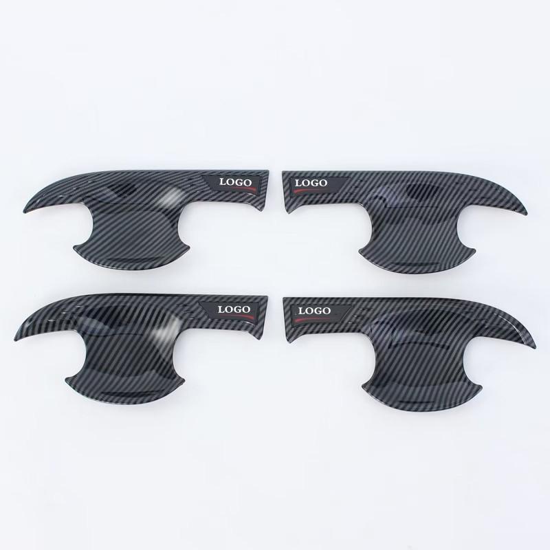 Car Styling Accessories For Toyota Land Cruiser 300 LC300 ABS Carbon Black Car Door Handle Bowl Cover Trim Protectors