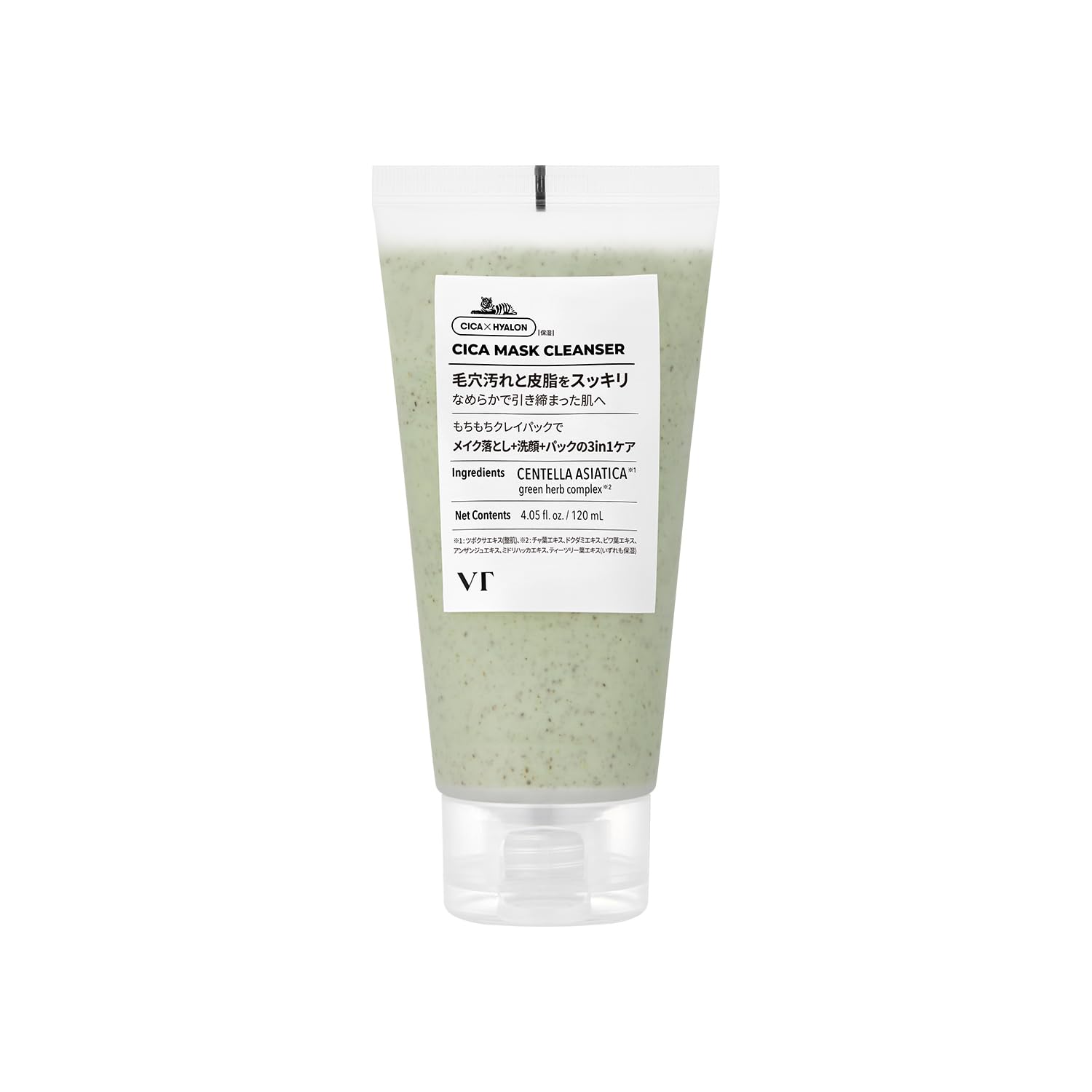 

VTCOSMETICS Cica Mask Cleanser 120ml Moisturizing Pore Care Acne Sensitive Skin Skincare Roughness Cleansing Hydration Dry