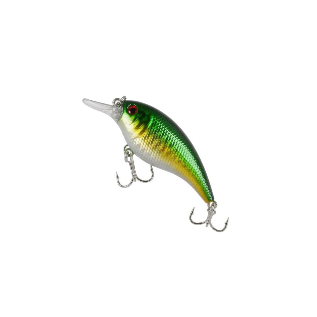 Angelköder Crankbait Hardbait Oberflächen-Imitationsfischköder Langlebiger Kunststoffkörper mit Drillingen für Süßwasserfischerei