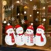 Snowman Glass Decals 1/2 Sheets Christmas Window Cling, Cartoon Decorative Holiday Decorations Sticker, Waterproof Static Decal for Winter Party