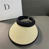 Sunscreen Hat Summer Female Sunshade UV Protection Empty Top Vinyl Shell Hat Large Brim Sunshade Face Outdoor Cycling Hat