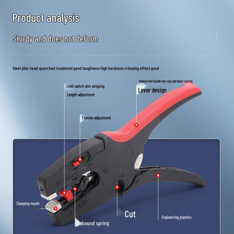 Vollautomatischer Multifunktions-Entenschnabel-Abisolierer & Schneider für Elektriker