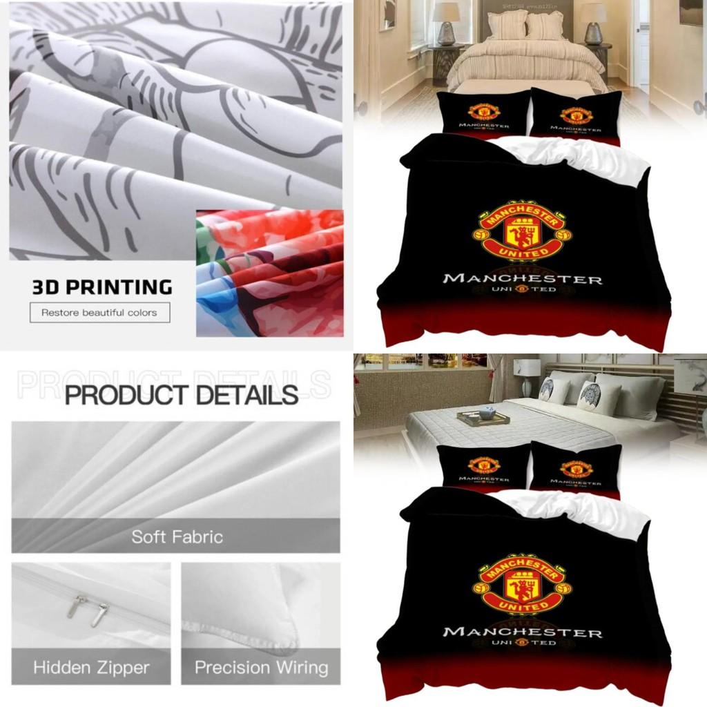 Manchester Pattern Digital Printed Bedding Set With Active Dye Printing