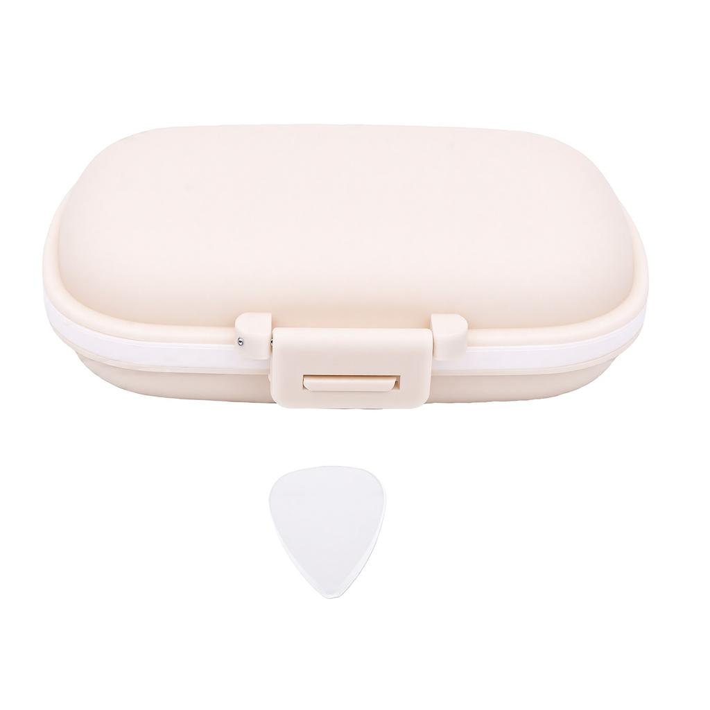 8 Compartments Tablets Case with Sealed Silicone Lid Moist Proof Portable Travel Tablets Organizer