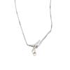 S925 Sterling Silver Pearl Clavicle Chain Necklace: Japanese-Korean Cold Aesthetic, Versatile Design for Women