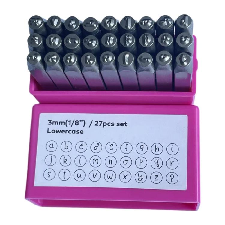 3mm Letter Number Punches Metal Handle Leather Stamper Embossing Tool Leather Stamping Tool For Leather Jewelry Crafting