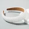 Handmade Braided Elegant Girls Hair Hoop Full Faux Crystal Beads Decor Luxury Hairband Hair Accessories