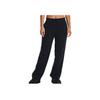 Under Armour Solid Color Elastic Waist Straight Leg Casual Pants Women bottoms Black 1381847-001