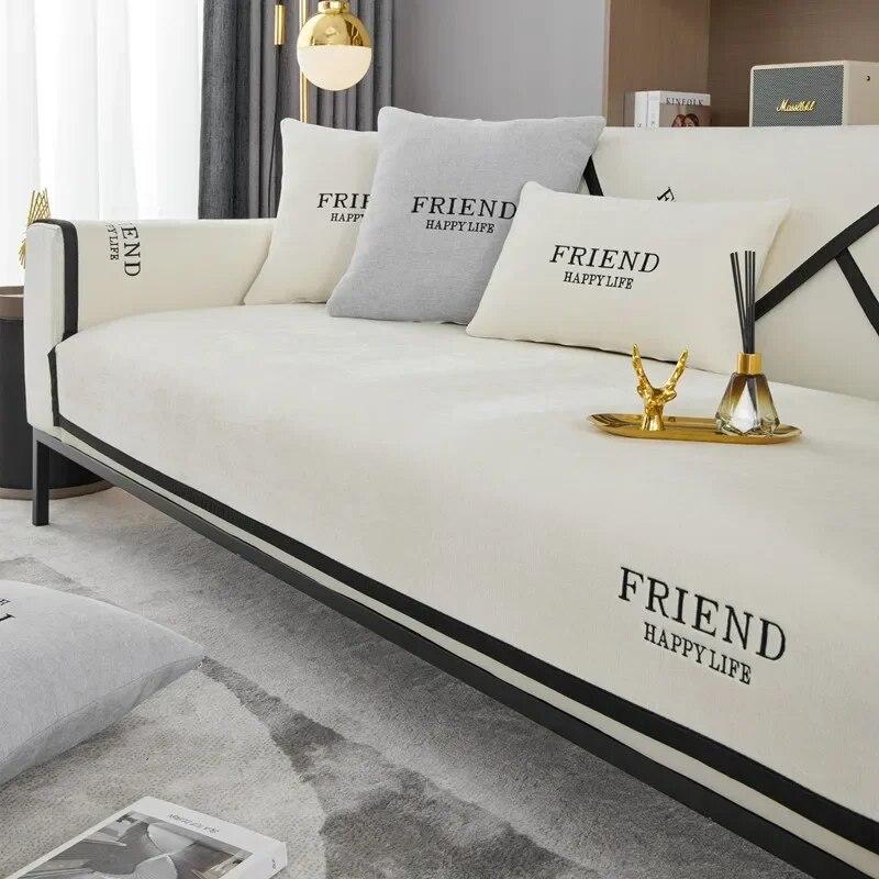 Chenille Non-slip Sofas Towel Luxury Sofa Cushion for Living Room Couch Cover Corner Sofa Towes Seat Pad Home Protection Covers