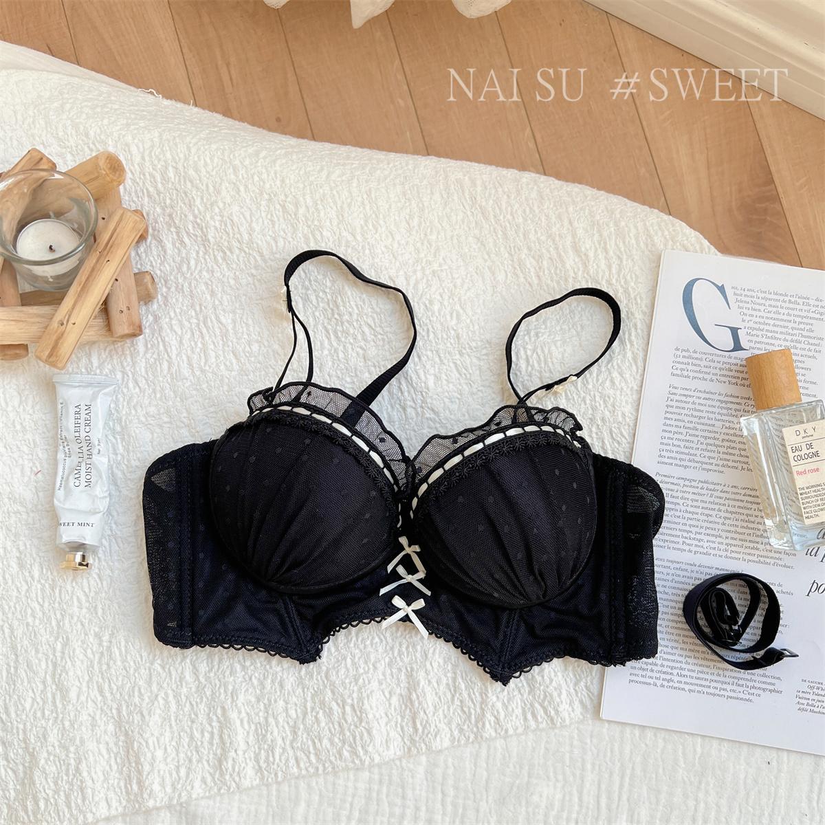 Sexy lace underwear, gather in autumn and winter, small breasts show big breasts, collect secondary breasts on the chest, prevent sagging, pure desire 32/70AB