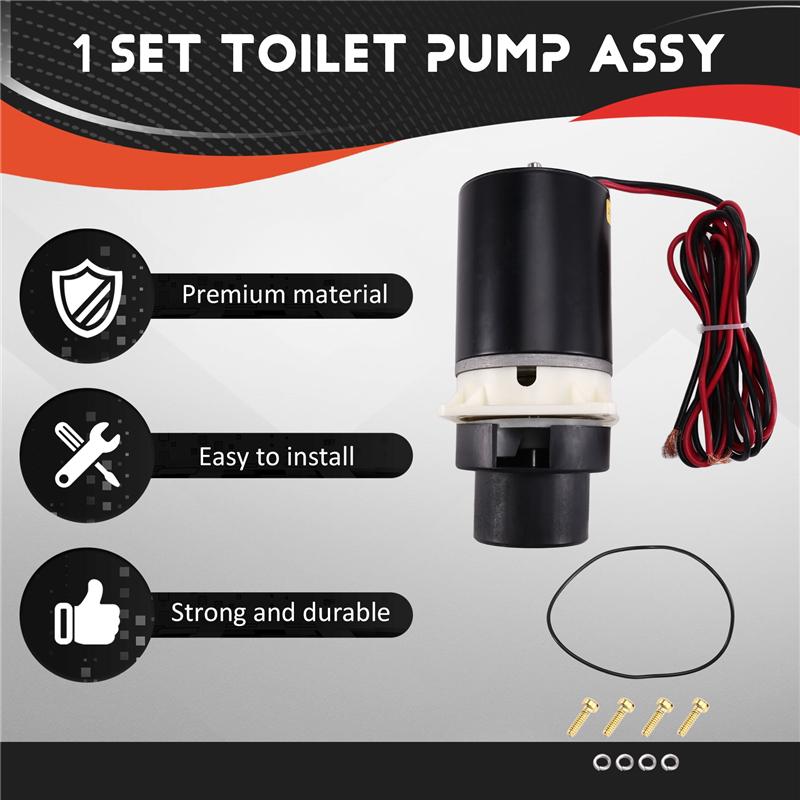 Electric Toilet Motor Pump Assy 37072-0092 For Jabsco 37045 37245 37055 37255 37075 37275 370720092 RV Marine Boat