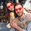 Heart Shaped Party Sunglasses, Fun Novelty Eyewear for Wedding, Birthday, Anniversary & Bachelor Party Favors